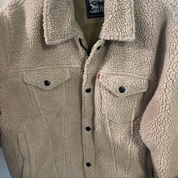 Levi's Men's Sherpa Jacket - Cream size XL - Picture 2 of 8